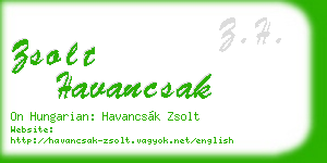 zsolt havancsak business card